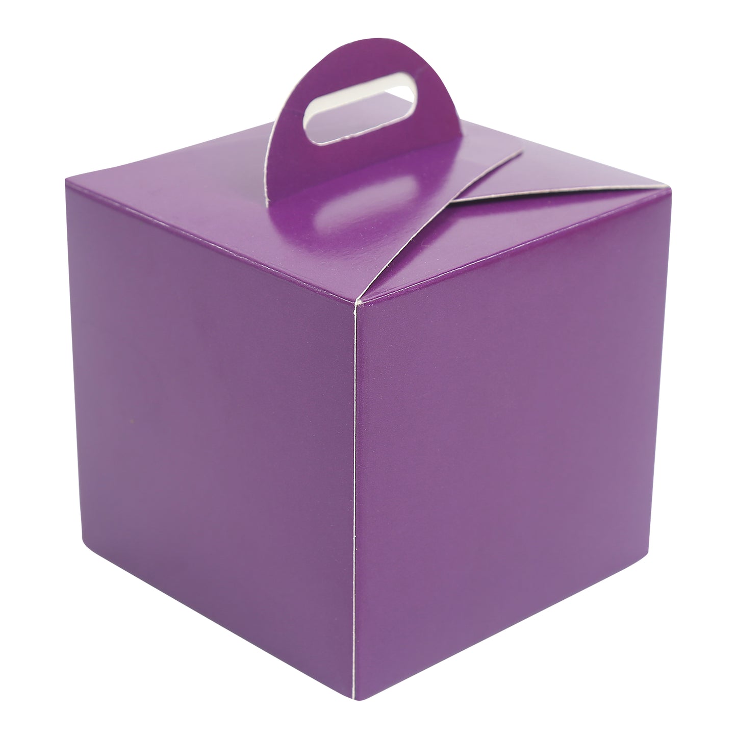 1 CupCake Box With Partition - PURPLE (3.75x3.75x3.75 inch)