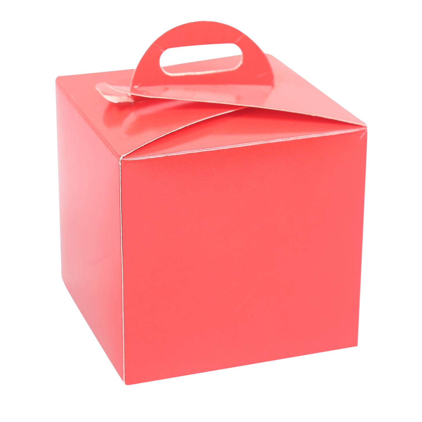 1 CupCake Box With Partition - RED (3.75x3.75x3.75 inch)