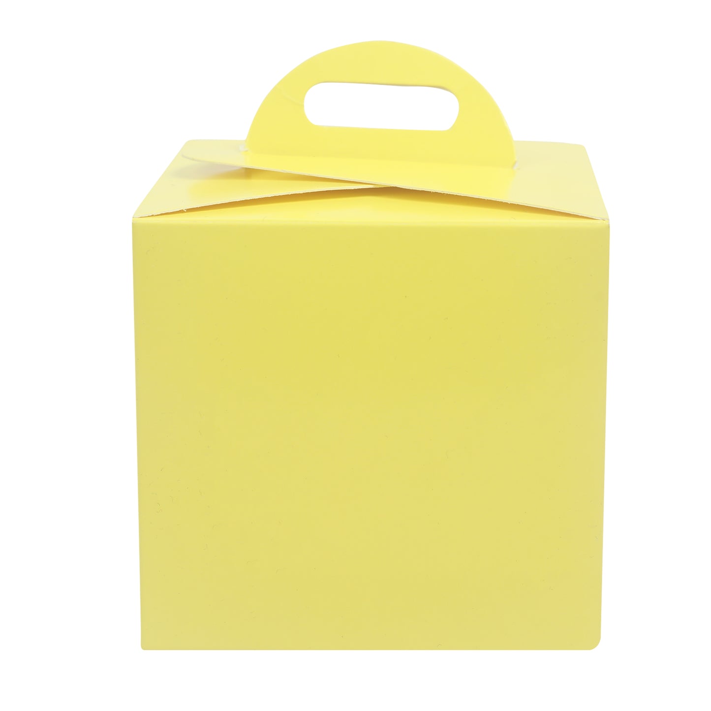 1 CupCake Box With Partition - YELLOW (3.75x3.75x3.75 inch)