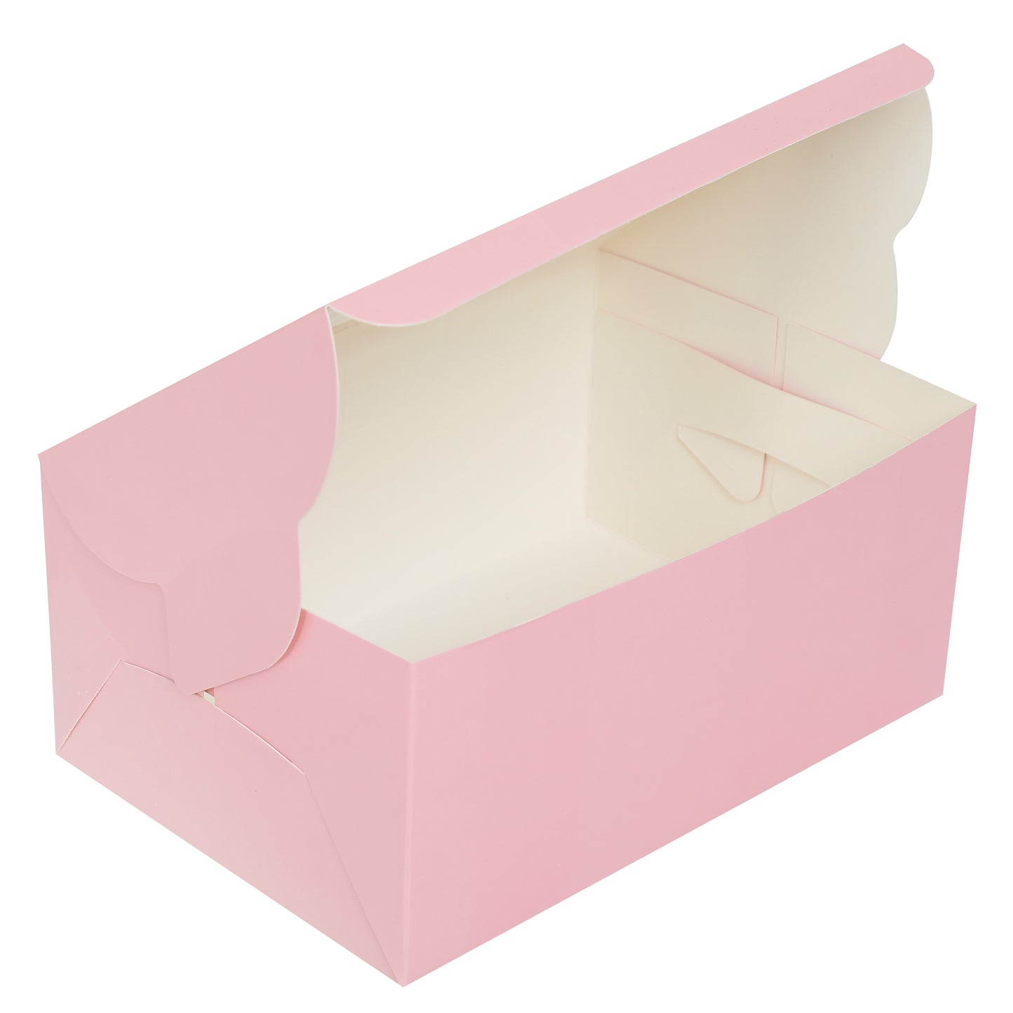 6 CupCake Box With Partition - PINK (6x9x4 inch)