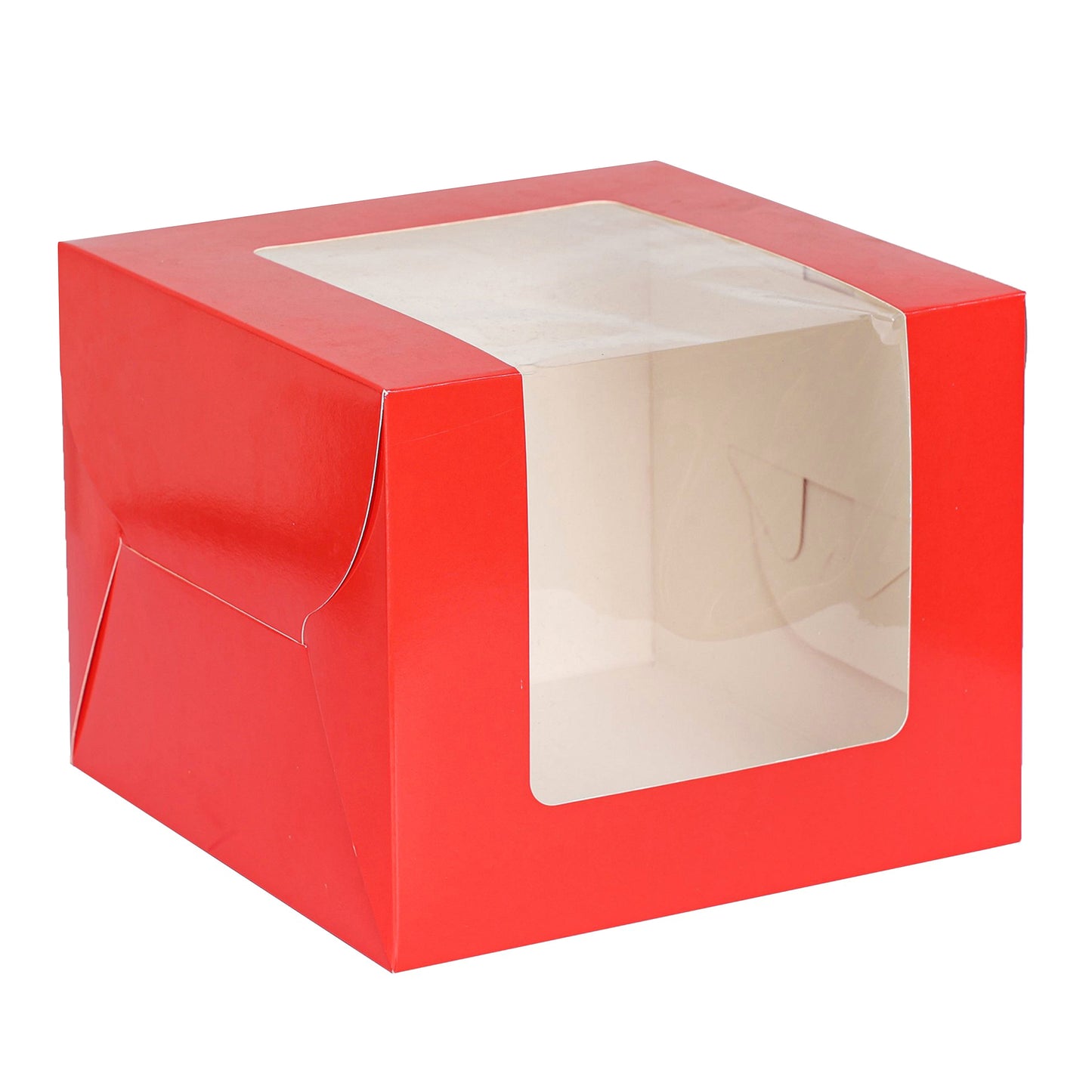 Tall Cake Box 10x10x8 inches- RED