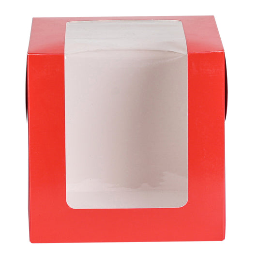 Tall Cake Box 8x8x8 inches- RED