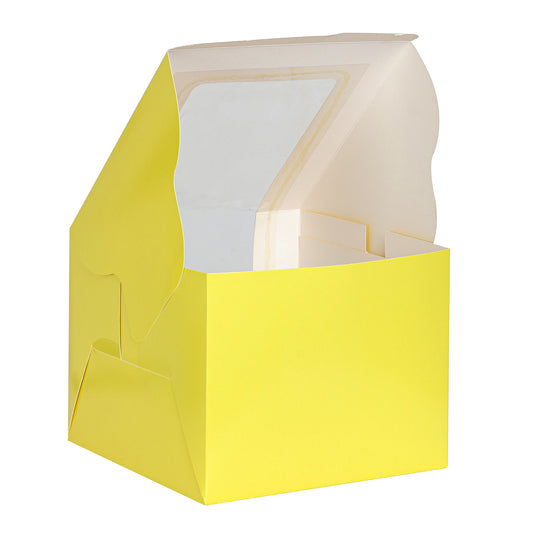 Tall Cake Box 10x10x8 inches- YELLOW