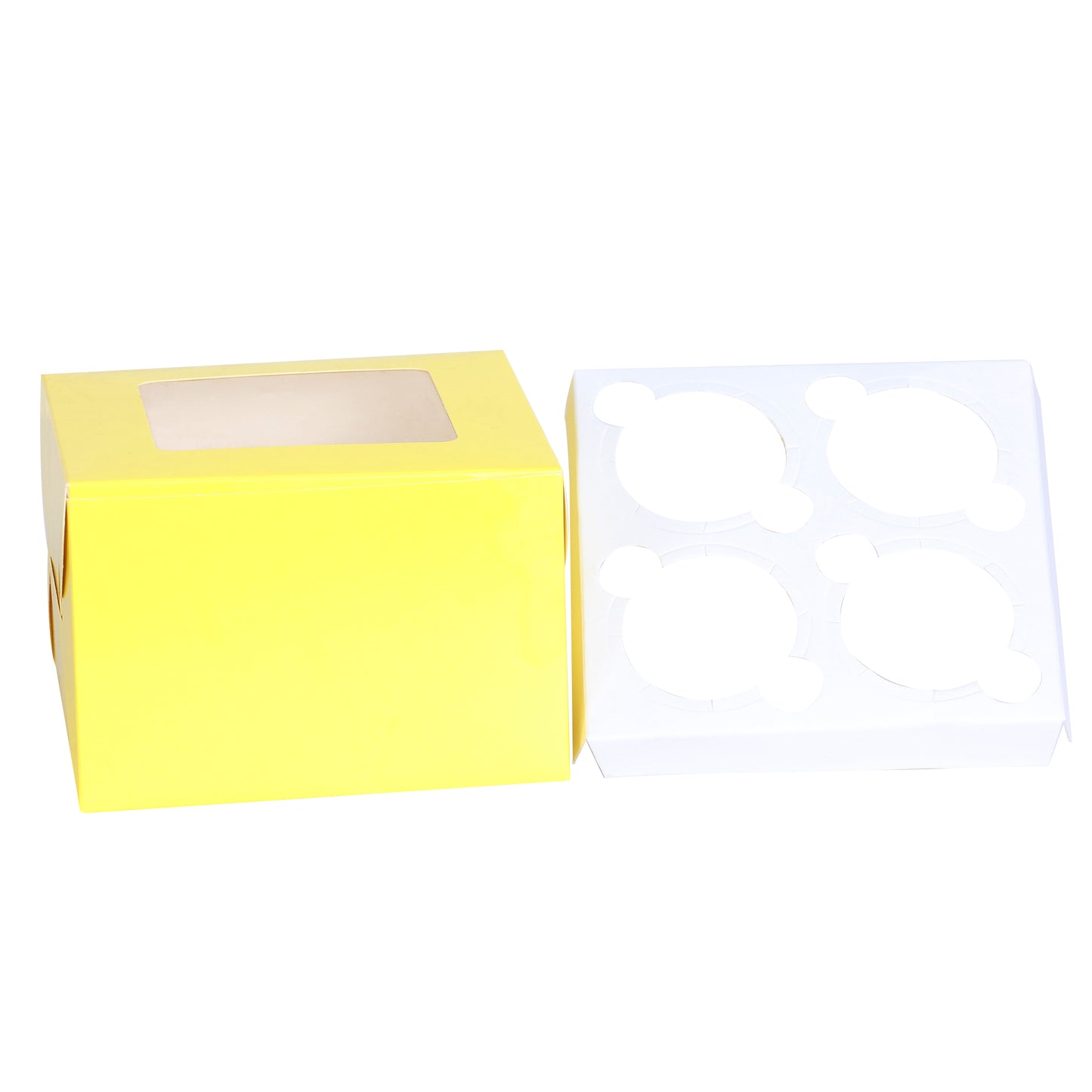4 CupCake Box - YELLOW