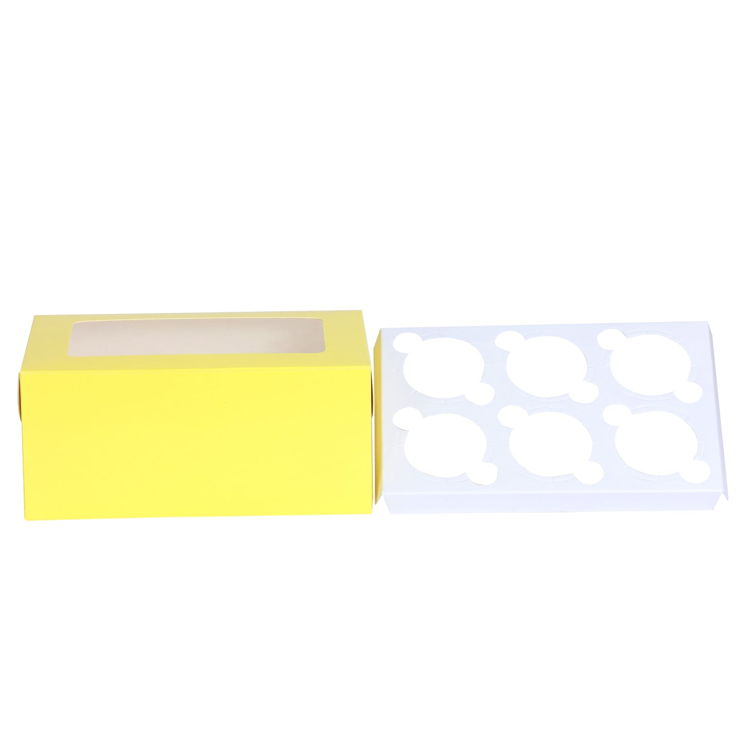 6 CupCake Box - YELLOW