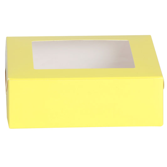 4 Brownie Box - YELLOW (6x6x2 inch)