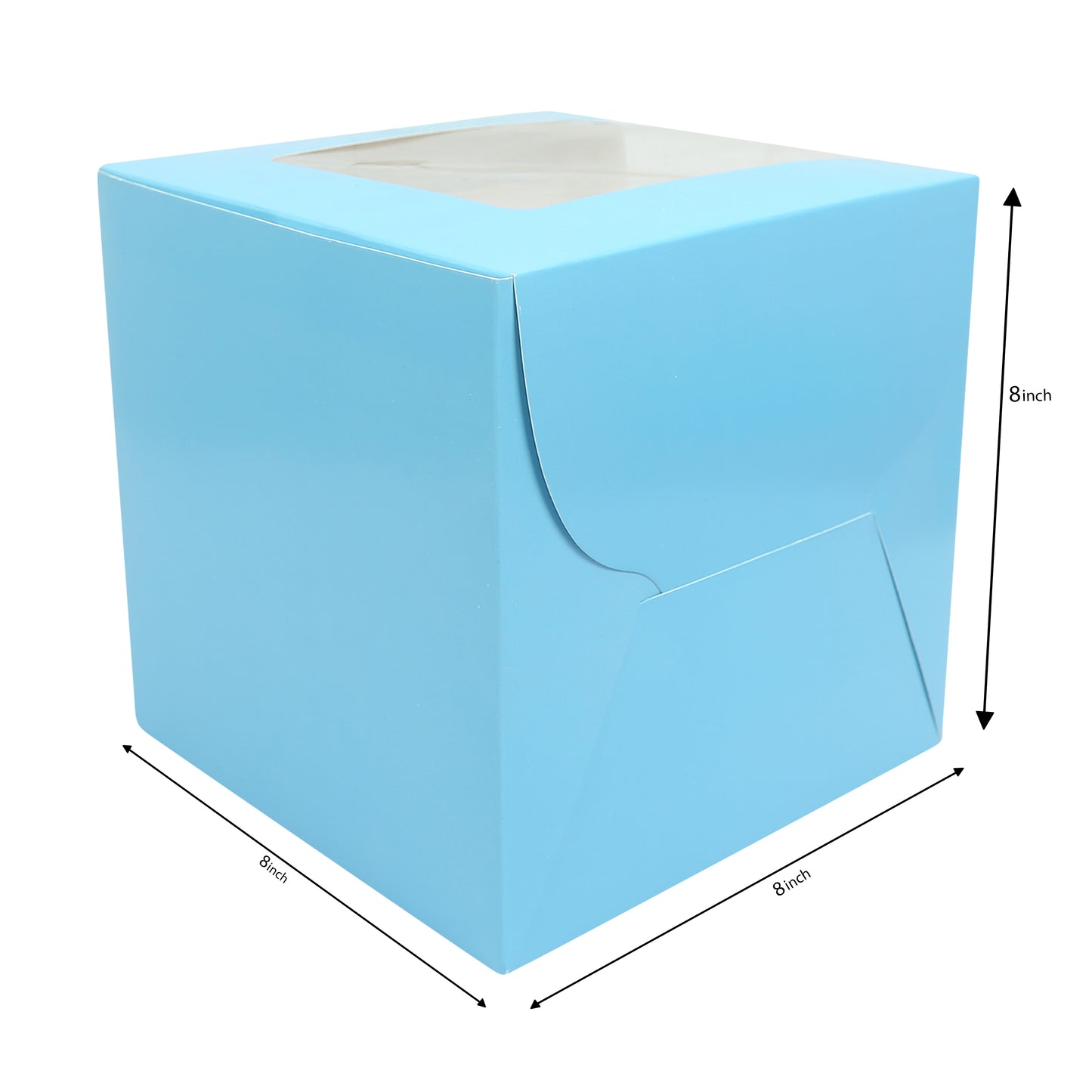 Tall Cake Box 8x8x8 inches- BLUE