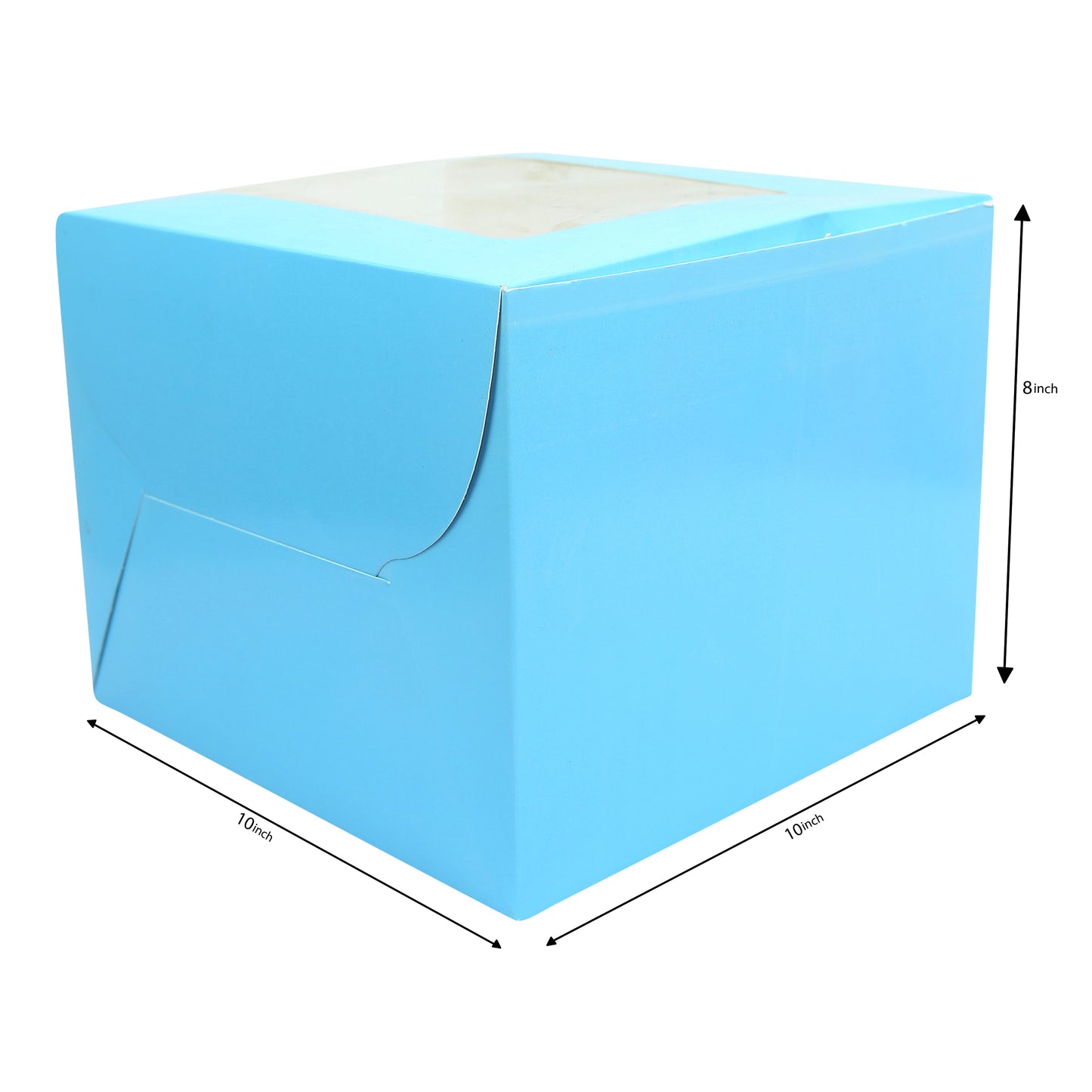 Tall Cake Box 10x10x8 inches- Blue