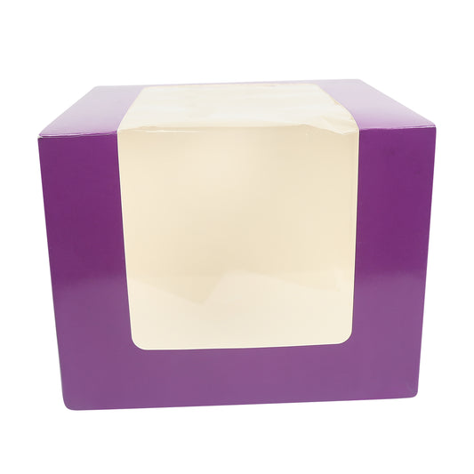 Tall Cake Box 10x10x8 inches- PURPLE