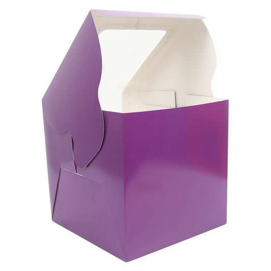 Tall Cake Box 8x8x8 inches- PURPLE