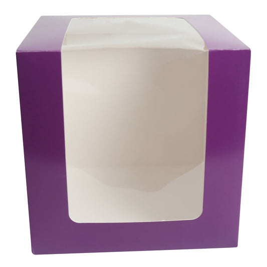 Tall Cake Box 8x8x8 inches- PURPLE