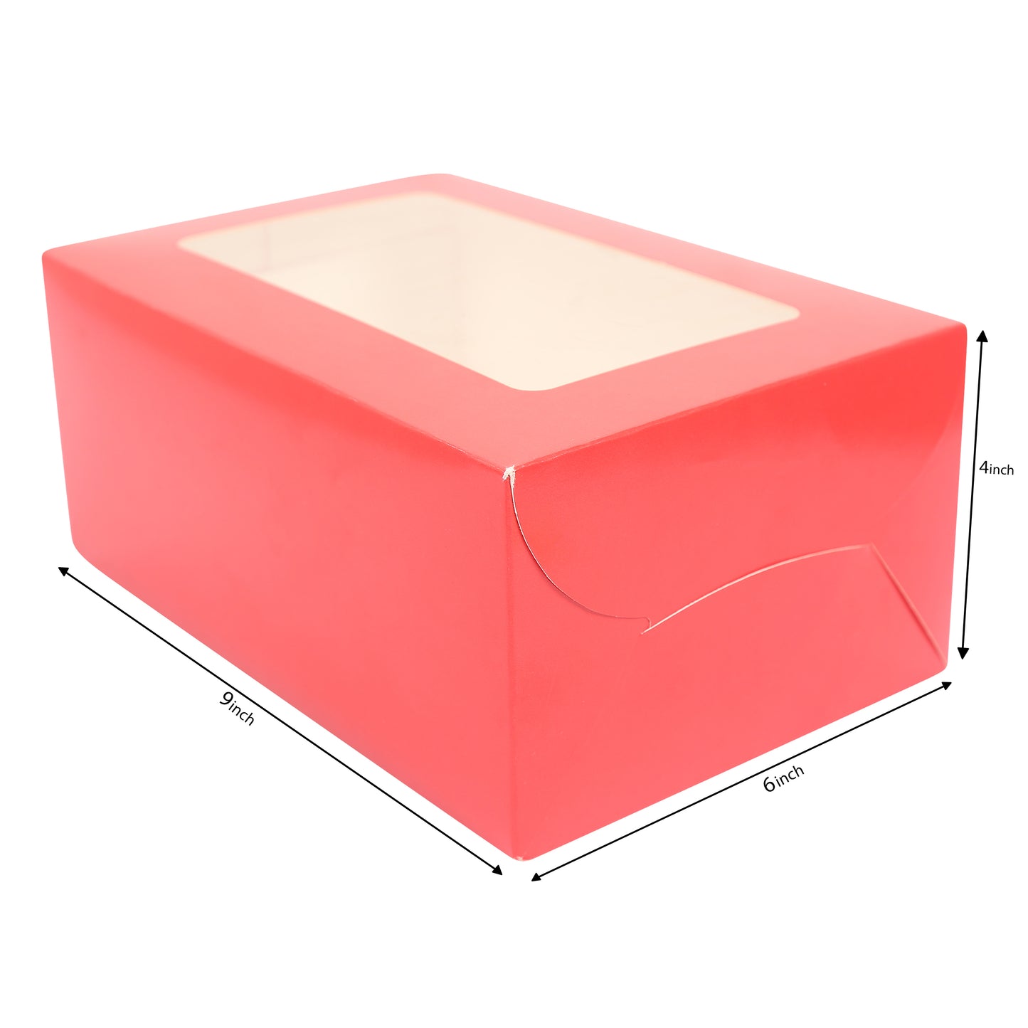 6 CupCake Box - RED