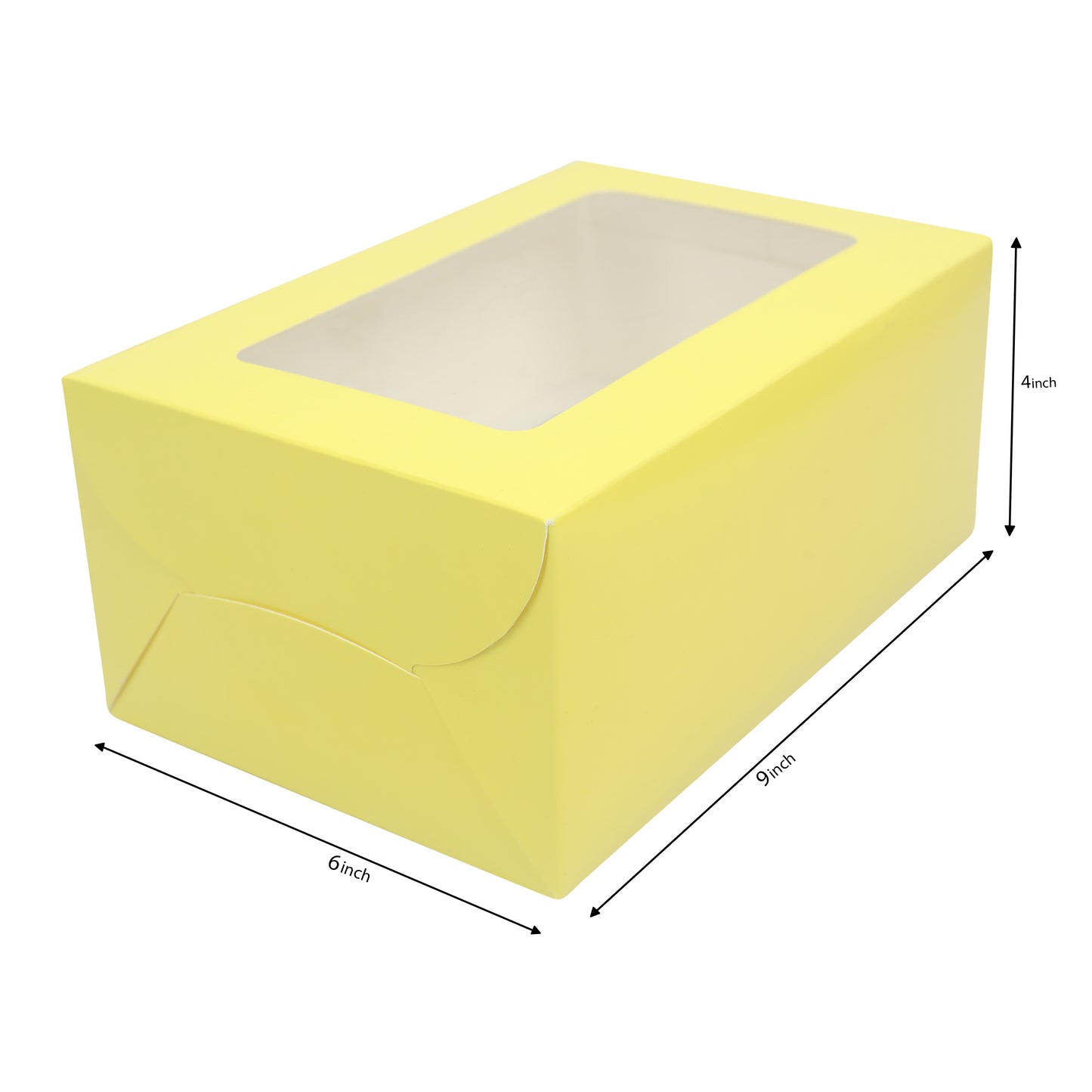 6 CupCake Box - YELLOW